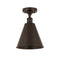 Innovations Lighting Ballston Cone 1 Light" Semi-Flush Mount 516-1C-OB-MBC-8-OB-LED