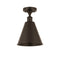 Innovations Lighting Ballston Cone 1 Light" Semi-Flush Mount 516-1C-OB-MBC-8-OB