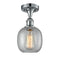 Belfast Semi-Flush Mount shown in the Polished Chrome finish with a Seedy shade