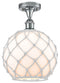 Innovations Lighting Large Farmhouse Rope 1 Light Semi-Flush Mount Part Of The Ballston Collection 516-1C-PC-G121-10RW-LED