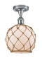 Innovations Lighting Farmhouse Rope 1 Light Semi-Flush Mount Part Of The Ballston Collection 516-1C-PC-G121-8RB-LED