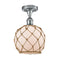 Innovations Lighting Farmhouse Rope 1 Light Semi-Flush Mount Part Of The Ballston Collection 516-1C-PC-G121-8RB