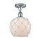 Innovations Lighting Farmhouse Rope 1 Light Semi-Flush Mount Part Of The Ballston Collection 516-1C-PC-G121-8RW