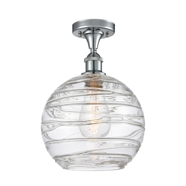 Innovations Lighting Deco Swirl 1 Light 10" Semi-Flush Mount 516-1C-PC-G1213-10