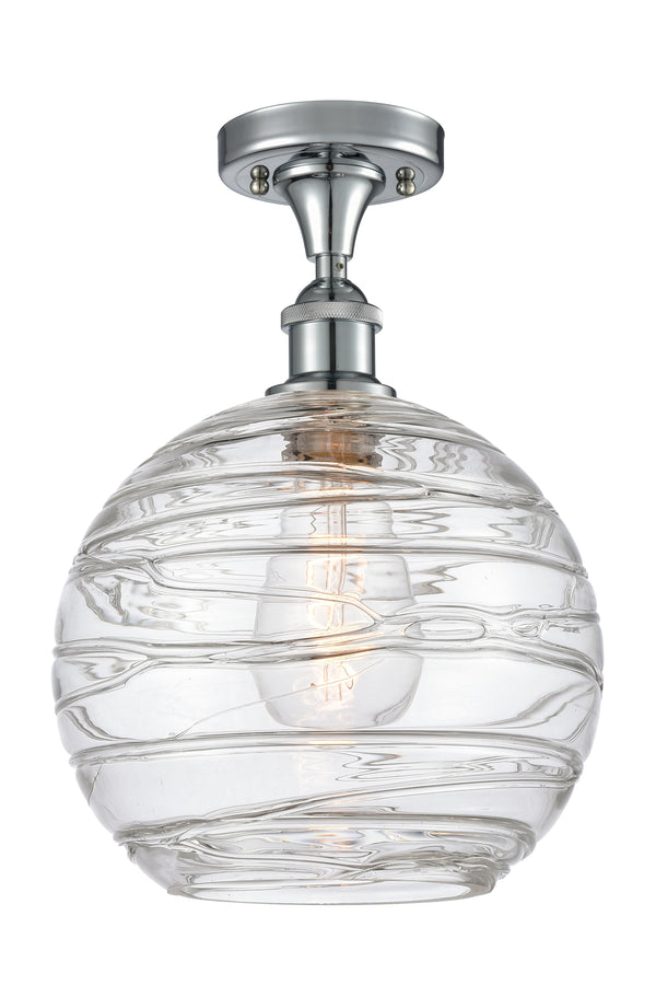 Innovations Lighting Deco Swirl 1 Light 10" Semi-Flush Mount 516-1C-PC-G1213-10-LED