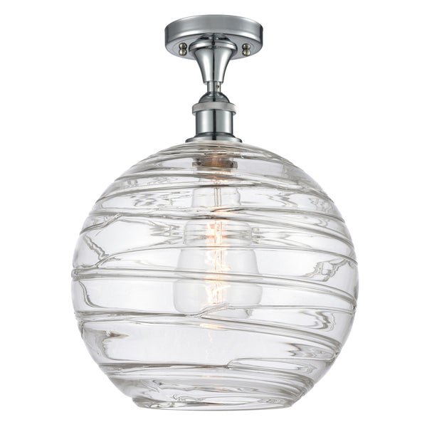 Innovations Lighting Deco Swirl 1 Light 12" Semi-Flush Mount 516-1C-PC-G1213-12