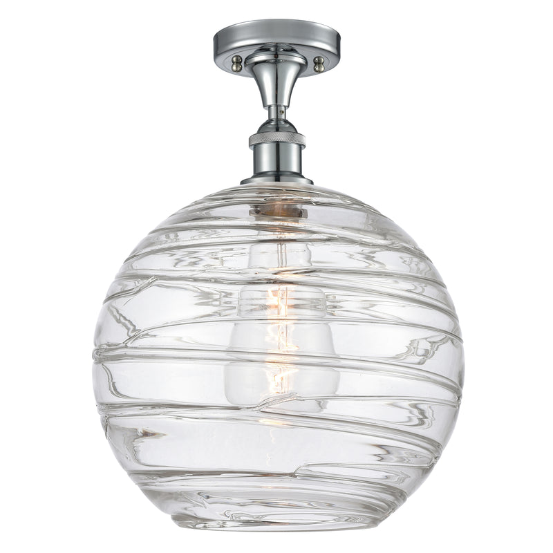 Innovations Lighting Deco Swirl 1 Light 12" Semi-Flush Mount 516-1C-PC-G1213-12