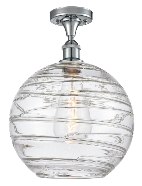 Innovations Lighting Deco Swirl 1 Light 12" Semi-Flush Mount 516-1C-PC-G1213-12-LED