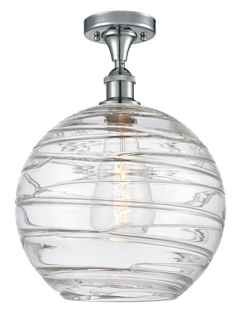 Innovations Lighting Deco Swirl 1 Light 12" Semi-Flush Mount 516-1C-PC-G1213-12-LED