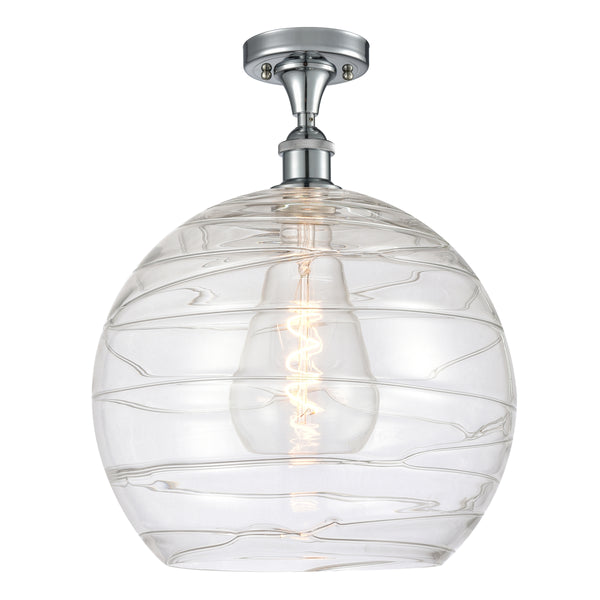 Innovations Lighting Deco Swirl 1 Light 13.75" Semi-Flush Mount 516-1C-PC-G1213-14