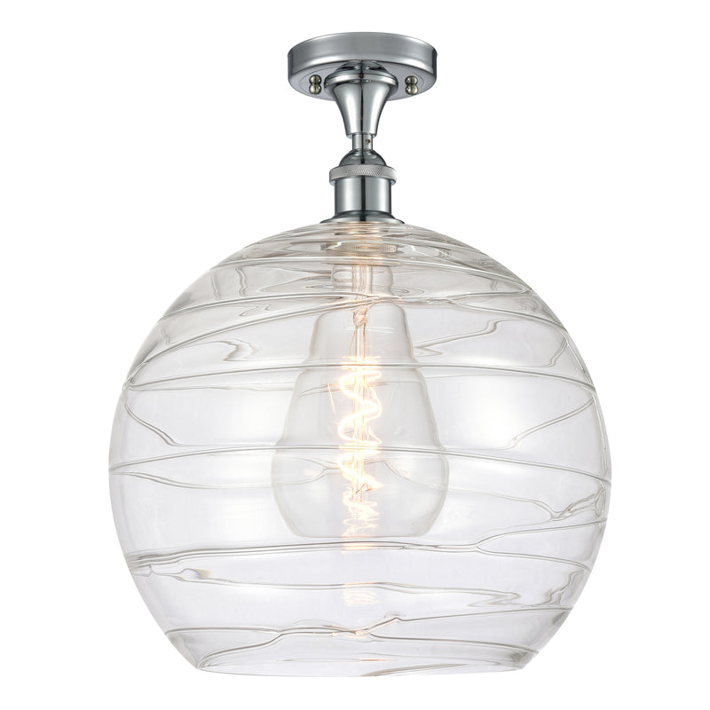 Innovations Lighting Deco Swirl 1 Light 13.75" Semi-Flush Mount 516-1C-PC-G1213-14