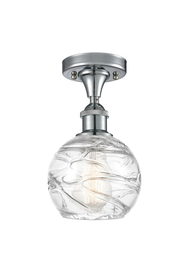 Innovations Lighting Deco Swirl 1 Light 6" Semi-Flush Mount 516-1C-PC-G1213-6-LED
