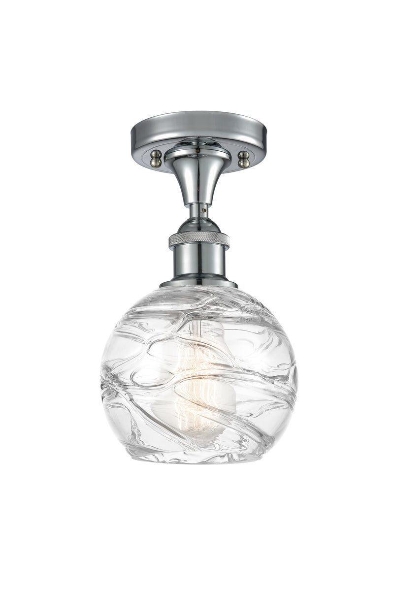 Innovations Lighting Deco Swirl 1 Light 6" Semi-Flush Mount 516-1C-PC-G1213-6-LED