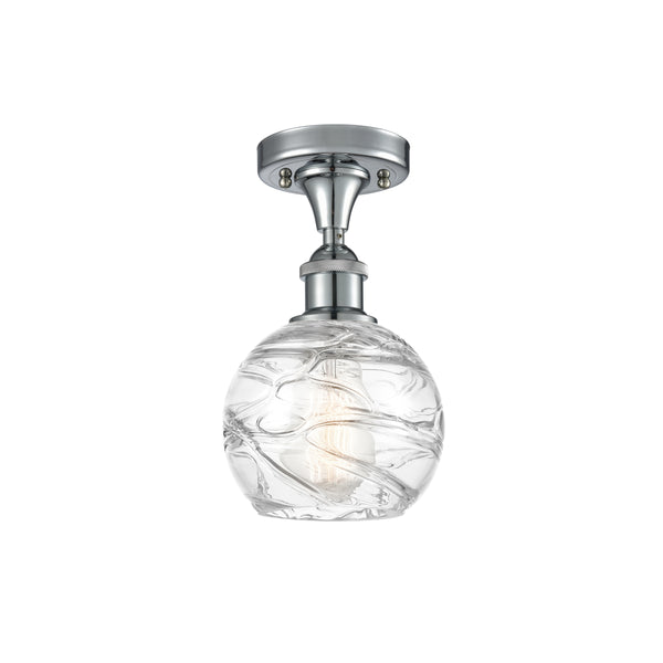 Innovations Lighting Deco Swirl 1 Light 6" Semi-Flush Mount 516-1C-PC-G1213-6