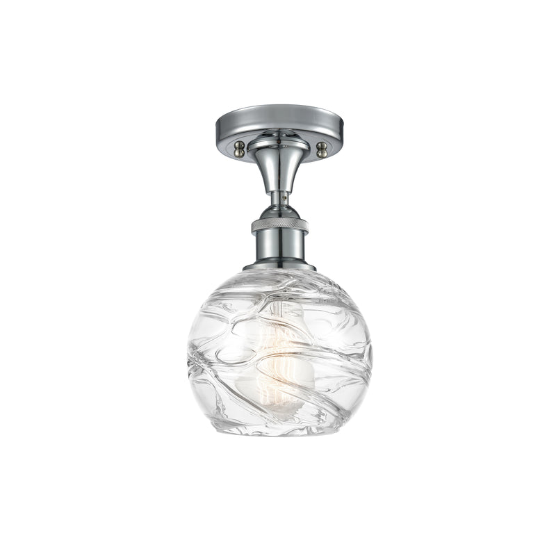 Innovations Lighting Deco Swirl 1 Light 6" Semi-Flush Mount 516-1C-PC-G1213-6