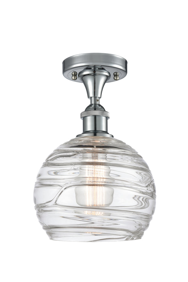 Innovations Lighting Deco Swirl 1 Light 8" Semi-Flush Mount 516-1C-PC-G1213-8-LED