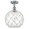 Innovations Lighting Large Farmhouse Rope 1 Light Semi-Flush Mount Part Of The Ballston Collection 516-1C-PC-G122-10RW