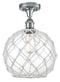Innovations Lighting Large Farmhouse Rope 1 Light Semi-Flush Mount Part Of The Ballston Collection 516-1C-PC-G122-10RW-LED