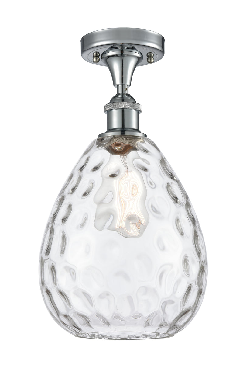 Innovations Lighting Large Waverly 1 Light Semi-Flush Mount Part Of The Ballston Collection 516-1C-PC-G372-LED