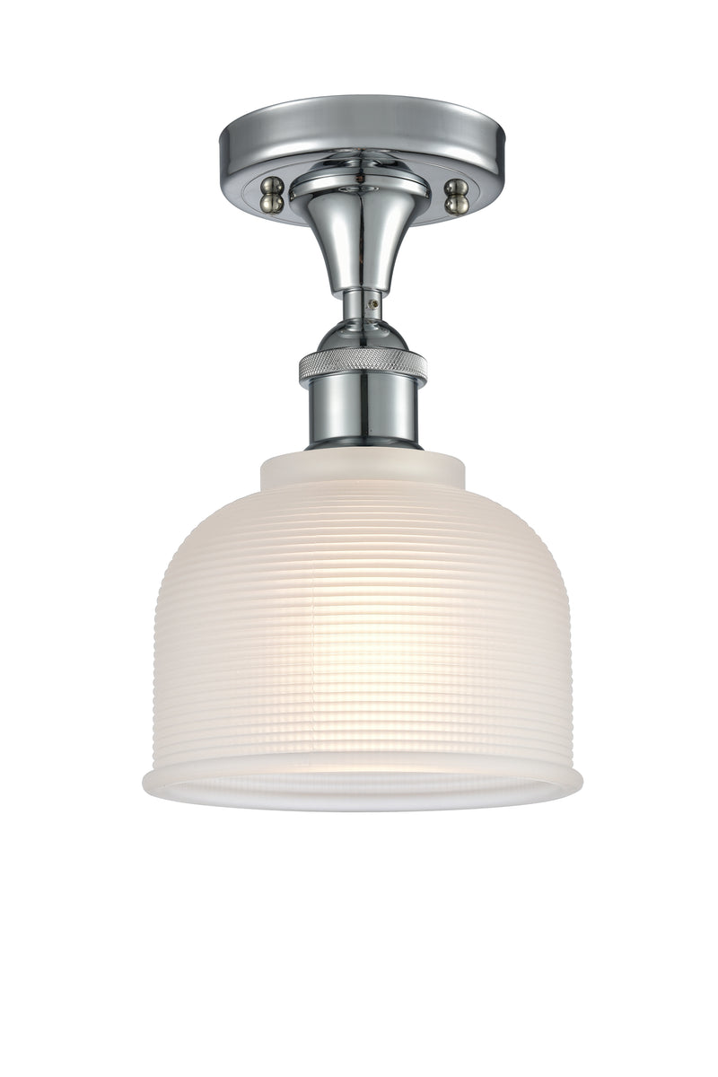 Innovations Lighting Dayton 1 Light Semi-Flush Mount Part Of The Ballston Collection 516-1C-PC-G411-LED