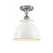 Innovations Lighting Adirondack 1 Light Semi-Flush Mount Part Of The Ballston Collection 516-1C-PC-M14-W