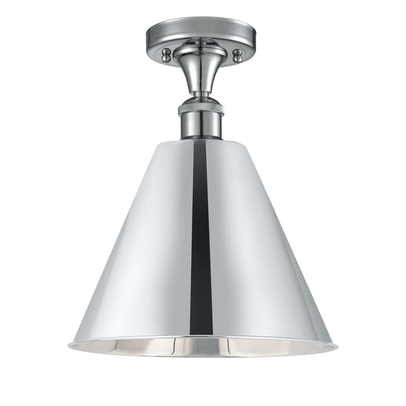 Innovations Lighting Ballston Cone 1 Light" Semi-Flush Mount 516-1C-PC-MBC-12-PC