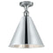 Innovations Lighting Ballston Cone 1 Light" Semi-Flush Mount 516-1C-PC-MBC-16-PC