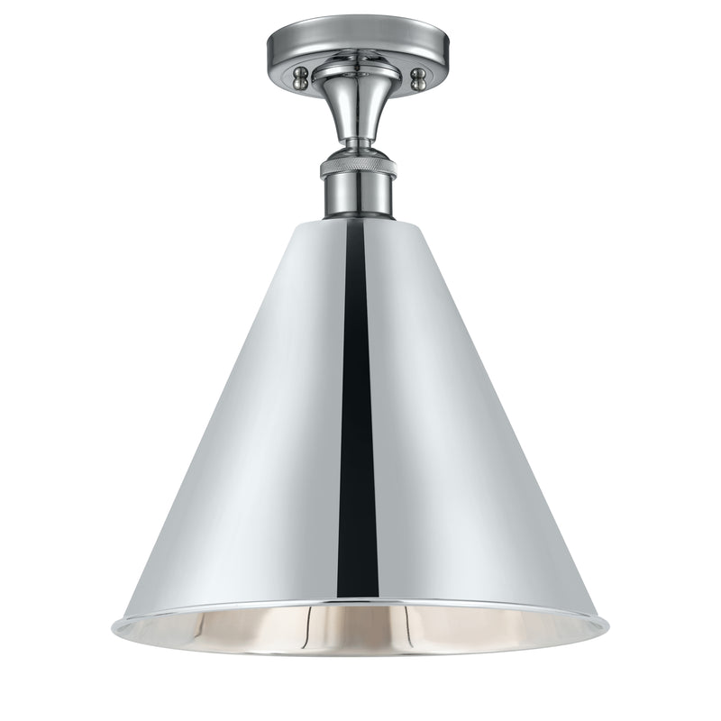 Innovations Lighting Ballston Cone 1 Light" Semi-Flush Mount 516-1C-PC-MBC-16-PC