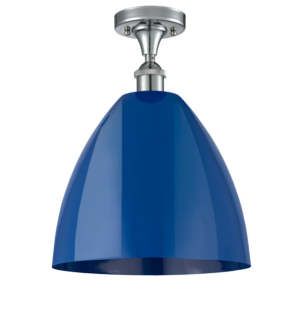 Innovations Lighting Plymouth Dome 1 Light" Semi-Flush Mount 516-1C-PC-MBD-12-BL-LED