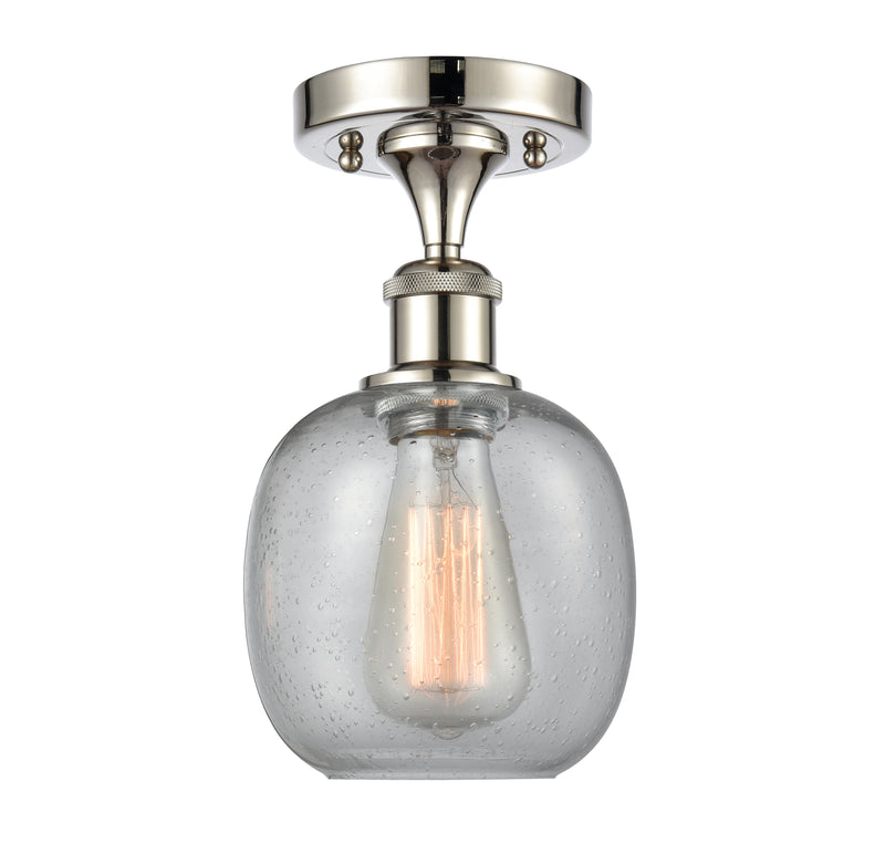 Innovations Lighting Belfast 1 Light Semi-Flush Mount Part Of The Ballston Collection 516-1C-PN-G104-LED