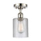 Innovations Lighting Cobbleskill 1 Light Semi-Flush Mount Part Of The Ballston Collection 516-1C-PN-G112
