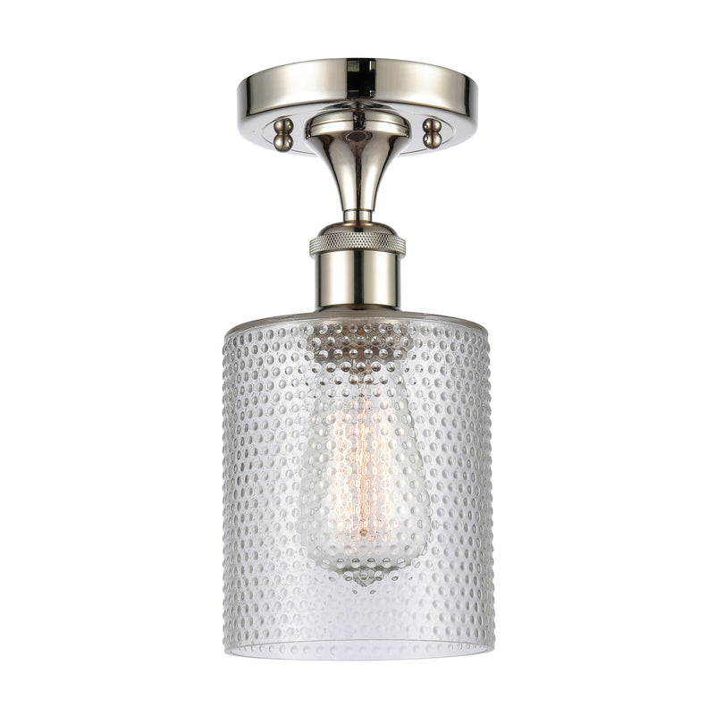 Innovations Lighting Cobbleskill 1 Light Semi-Flush Mount Part Of The Ballston Collection 516-1C-PN-G112