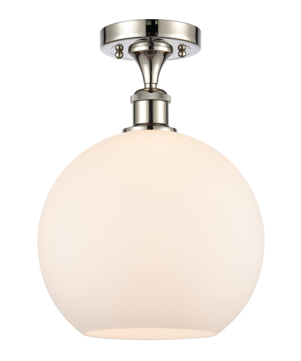 Innovations Lighting Athens 1 Light 10" Semi-Flush Mount 516-1C-PN-G121-10-LED
