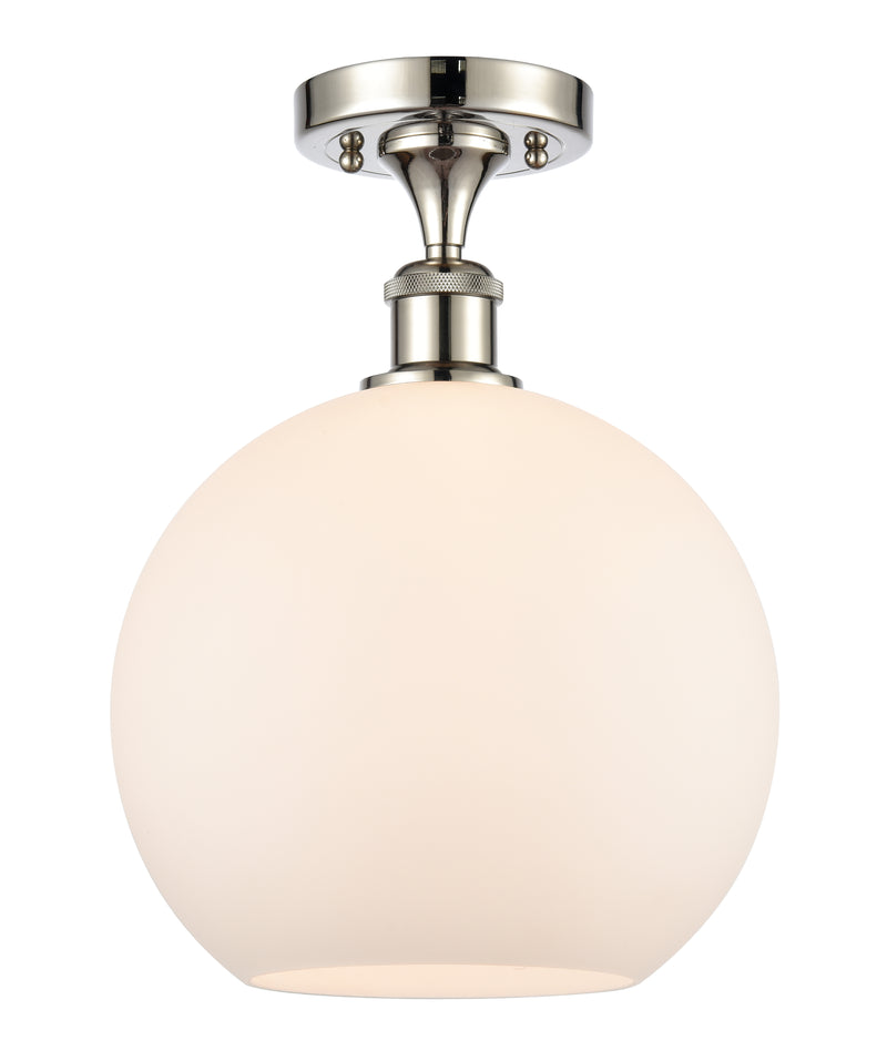 Innovations Lighting Athens 1 Light 10" Semi-Flush Mount 516-1C-PN-G121-10-LED