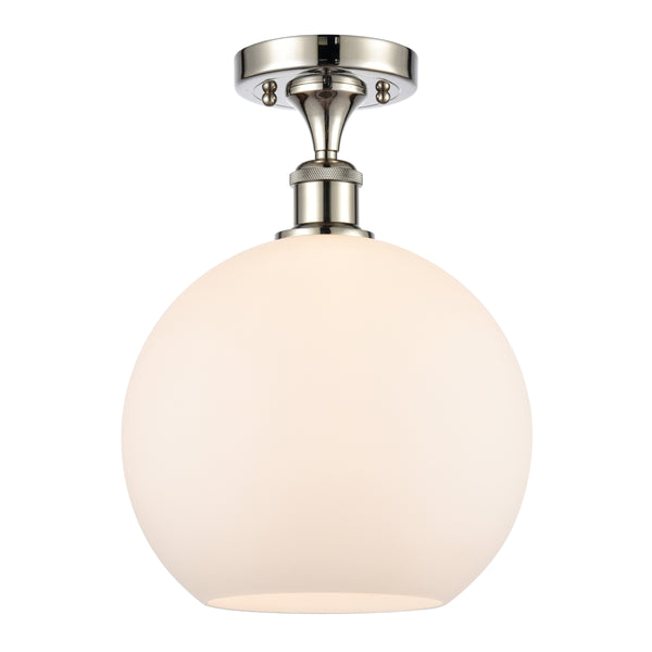 Innovations Lighting Athens 1 Light 10" Semi-Flush Mount 516-1C-PN-G121-10