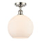 Innovations Lighting Athens 1 Light 10" Semi-Flush Mount 516-1C-PN-G121-10