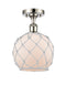 Innovations Lighting Farmhouse Rope 1 Light Semi-Flush Mount Part Of The Ballston Collection 516-1C-PN-G121-8RW-LED