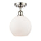 Innovations Lighting Athens 1 Light 8" Semi-Flush Mount 516-1C-PN-G121-8