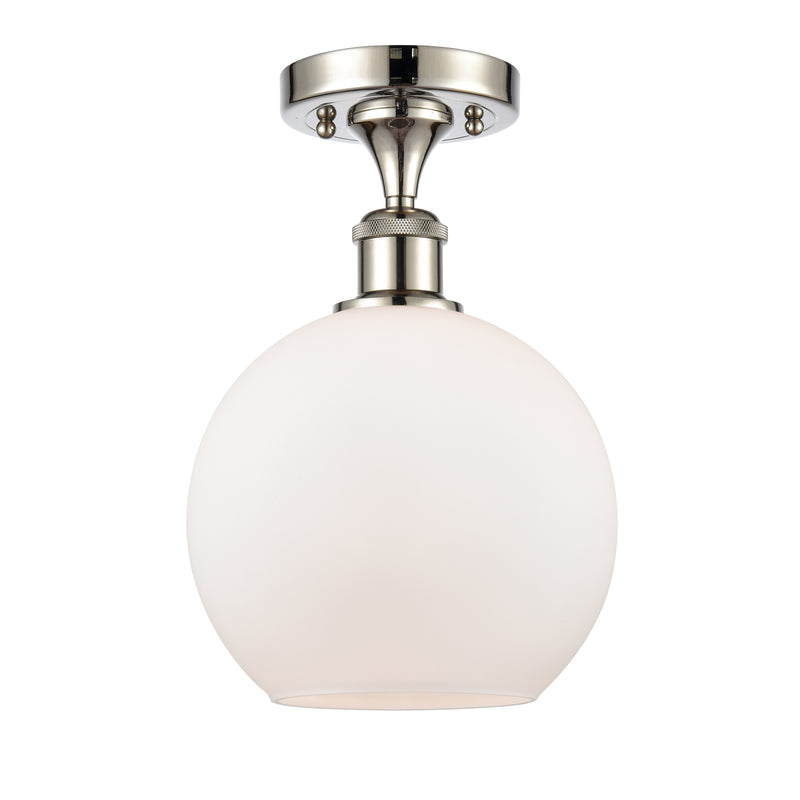 Innovations Lighting Athens 1 Light 8" Semi-Flush Mount 516-1C-PN-G121-8
