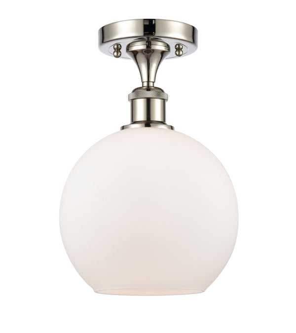 Innovations Lighting Athens 1 Light 8" Semi-Flush Mount 516-1C-PN-G121-8-LED