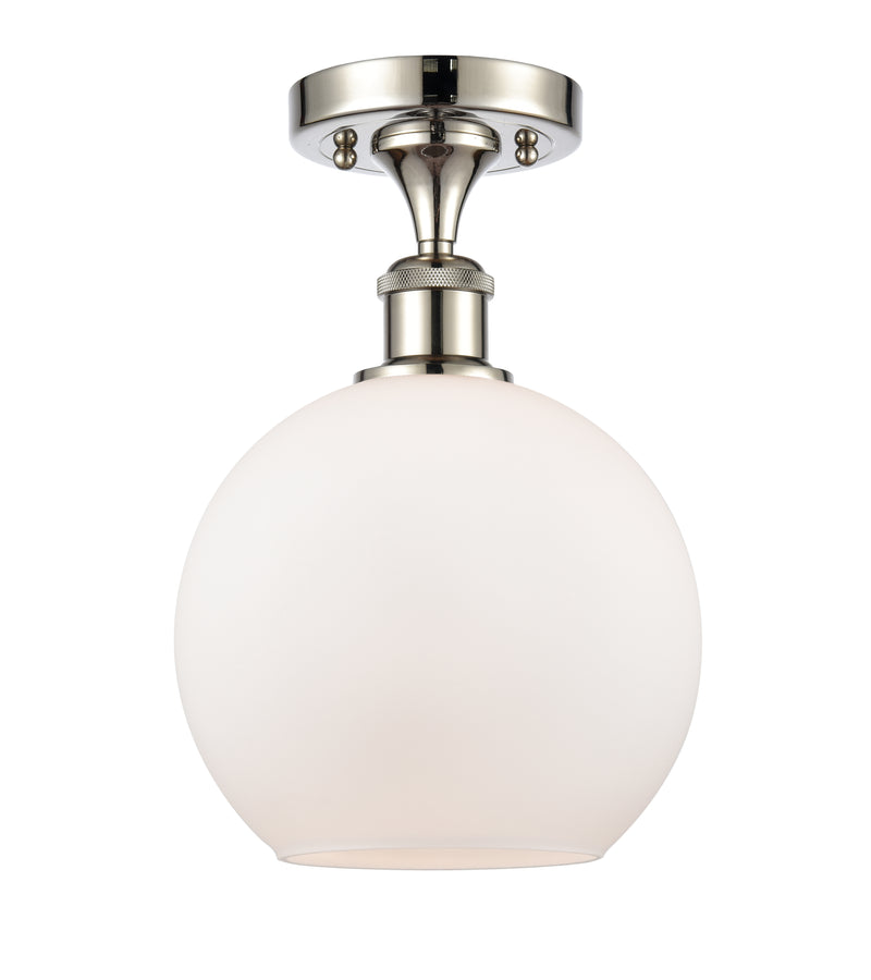 Innovations Lighting Athens 1 Light 8" Semi-Flush Mount 516-1C-PN-G121-8-LED