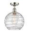 Innovations Lighting Deco Swirl 1 Light 10" Semi-Flush Mount 516-1C-PN-G1213-10-LED