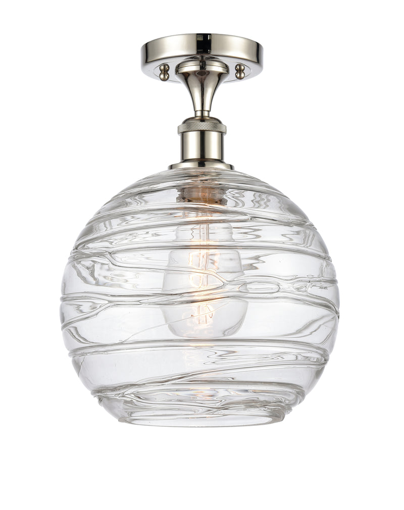 Innovations Lighting Deco Swirl 1 Light 10" Semi-Flush Mount 516-1C-PN-G1213-10-LED