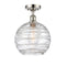 Innovations Lighting Deco Swirl 1 Light 10" Semi-Flush Mount 516-1C-PN-G1213-10