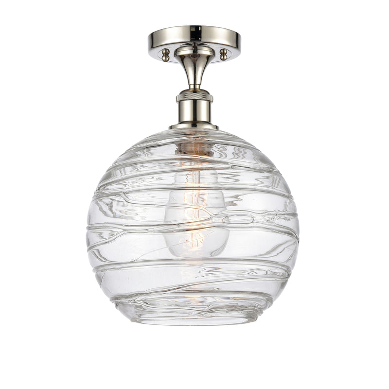 Innovations Lighting Deco Swirl 1 Light 10" Semi-Flush Mount 516-1C-PN-G1213-10