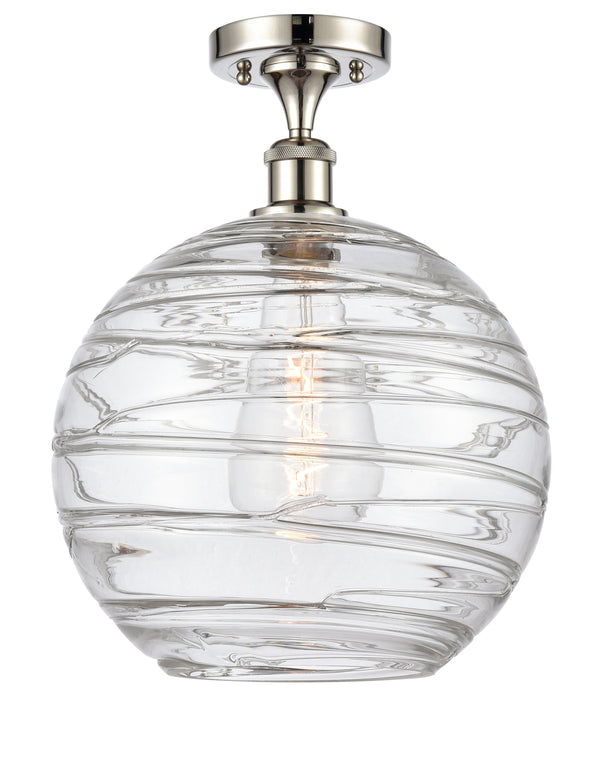 Innovations Lighting Deco Swirl 1 Light 12" Semi-Flush Mount 516-1C-PN-G1213-12-LED