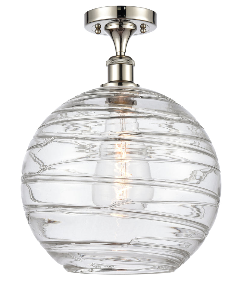 Innovations Lighting Deco Swirl 1 Light 12" Semi-Flush Mount 516-1C-PN-G1213-12-LED