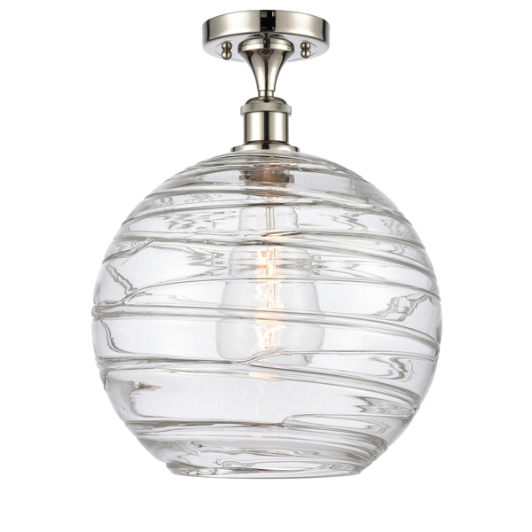 Innovations Lighting Deco Swirl 1 Light 12" Semi-Flush Mount 516-1C-PN-G1213-12