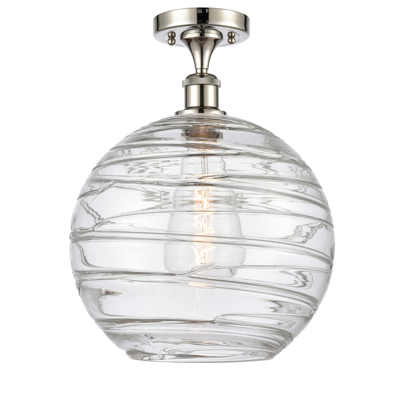 Innovations Lighting Deco Swirl 1 Light 12" Semi-Flush Mount 516-1C-PN-G1213-12
