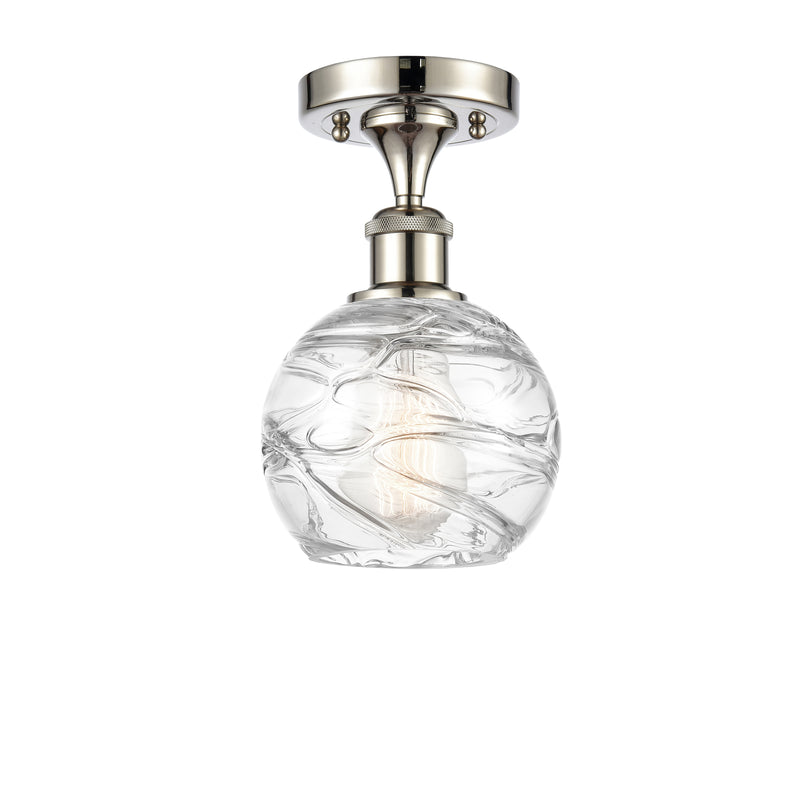 Innovations Lighting Deco Swirl 1 Light 6" Semi-Flush Mount 516-1C-PN-G1213-6